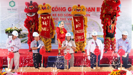 Đại Phúc Group: Khởi công giai đoạn II tuyến kè bờ sông Sài Gòn dự án khu đô thị Vạn Phúc