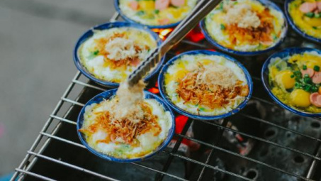 Lạ miệng trứng cút nướng chén fomai 