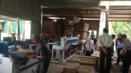 Nghiệm thu đề án: “ Hỗ trợ kinh phí đầu tư máy móc thiết bị tiến tiến trong sản xuất gỗ ván sàn tự nhiên ”  
