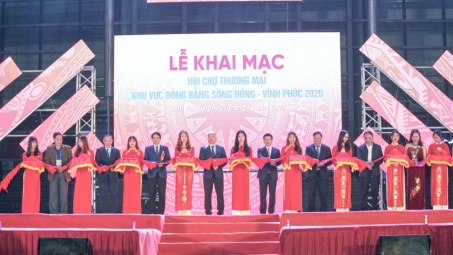 Khai mạc Hội chợ Thương mại khu vực đồng bằng sông Hồng - Vĩnh Phúc 2020