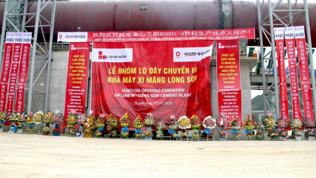 Xi măng Long Sơn: Nhóm lò chính thức đưa dây chuyền III vào vận hành