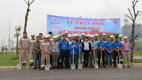 Đoàn Thanh niên Công ty Nhiệt điện Thái Bình: Xung kích ngày hội trồng cây năm 2019