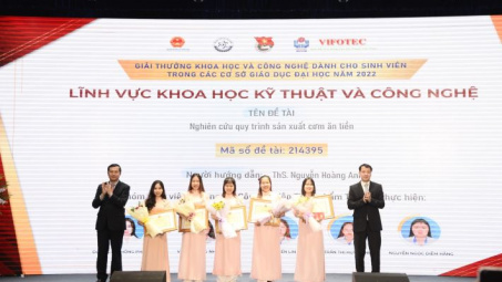 HUFI đạt giải Nhất tại Giải thưởng khoa học và công nghệ dành cho sinh viên