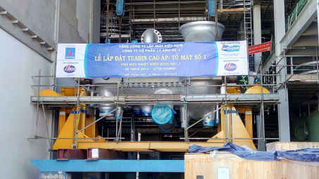 Nhiệt điện Sông Hậu 1: Lắp đặt thành công Tuabin tổ máy số 1