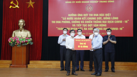 VNSTEEL tiếp tục ủng hộ 1 tỷ đồng cho công tác phòng chống dịch Covid-19