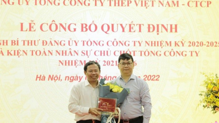 VNSTEEL công bố các quyết định về công tác cán bộ