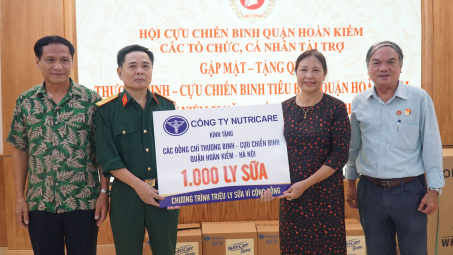 Nutricare trao tặng 1000 ly sữa tới thương binh, cựu chiến binh
