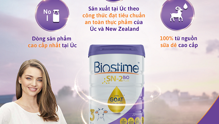 Công ty Hoan TT ra mắt sản phẩm sữa dê Biostime Goat hương vị tự nhiên được nhập khẩu từ Úc