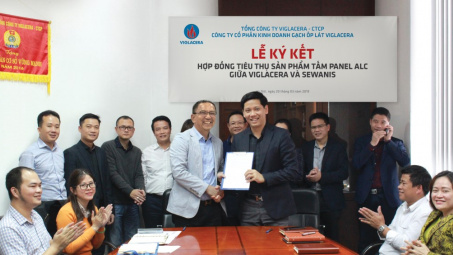 Viglacera ký kết hợp đồng trị giá hàng triệu USD xuất khẩu tấm  panel ALC qua Singapore