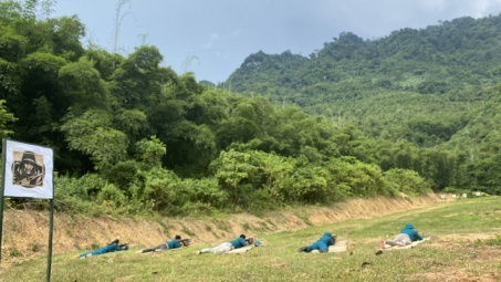 Thủy điện Trung Sơn tham gia huấn luyện tự vệ cơ quan tại BCH quân sự huyện Quan Hóa