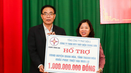 EVNGENCO 2 hỗ trợ một tỷ đồng cho người dân huyện Quan Hoá