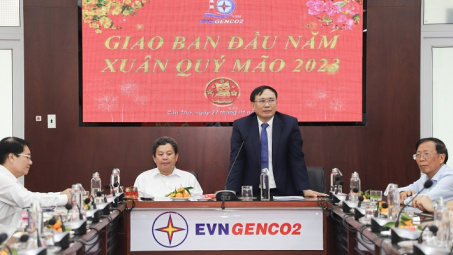 EVNGENCO2: Sôi nổi khí thế ngày làm việc đầu năm mới
