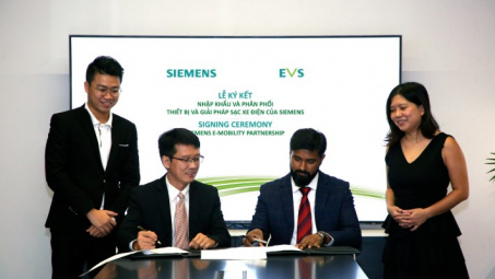 EVS là đối tác giải pháp của Siemens trong lĩnh vực thiết bị sạc xe điện tại Việt Nam