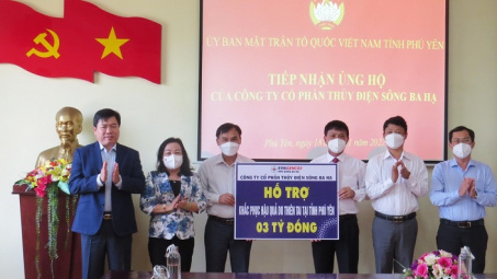 Thủy điện Sông Ba Hạ tiếp tục hỗ trợ 3 tỷ đồng cho đồng bào tỉnh Phú Yên