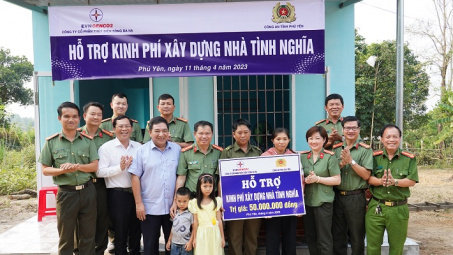 Thủy điện Sông Ba Hạ hỗ trợ kinh phí xây dựng nhà cho công an viên khó khăn