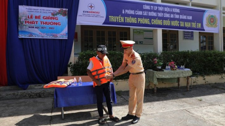 Thủy điện A Vương  phối hợp tuyên truyền phòng, chống đuối nước cho trẻ em