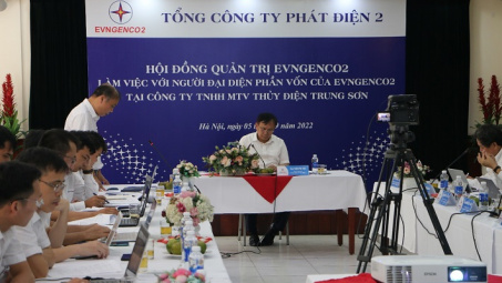 EVNGENCO2 làm việc với người đại diện phần vốn của tại Thủy điện Trung Sơn