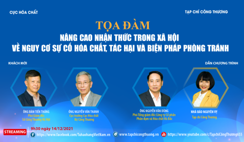 [TRỰC TUYẾN] Nâng cao nhận thức trong xã hội về nguy cơ, sự cố hóa chất, tác hại và biện pháp phòng tránh