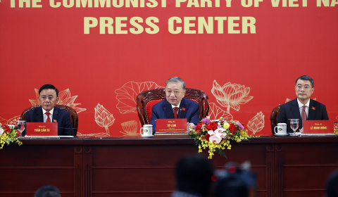 Tổng Bí thư Tô Lâm chủ trì họp báo sau Đại hội XIV của Đảng