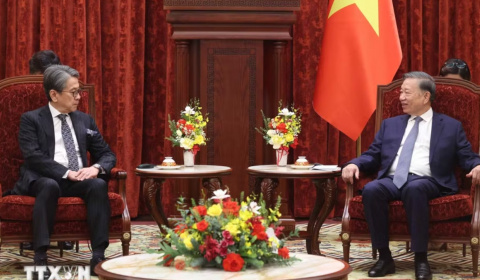 Tổng Bí thư, Chủ tịch nước Tô Lâm tiếp Chủ tịch Ngân hàng Hợp tác Quốc tế Nhật Bản