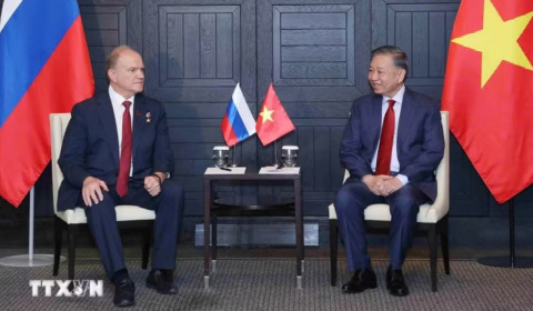 Tổng Bí thư, Chủ tịch nước Tô Lâm tiếp Chủ tịch Đảng Cộng sản Nga