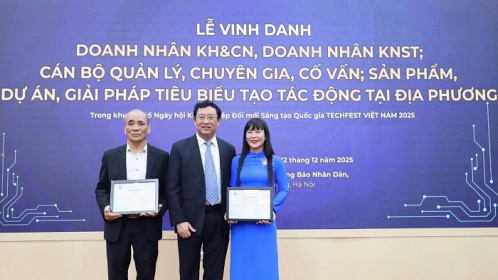 Chủ tịch Công ty Yến Sào Khánh Hòa được vinh danh Doanh nhân KH&CN tiêu biểu