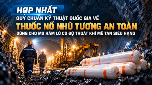 Hợp nhất Quy chuẩn kỹ thuật quốc gia về thuốc nổ nhũ tương an toàn dùng cho mỏ hầm lò có độ thoát khí mê tan siêu hạng
