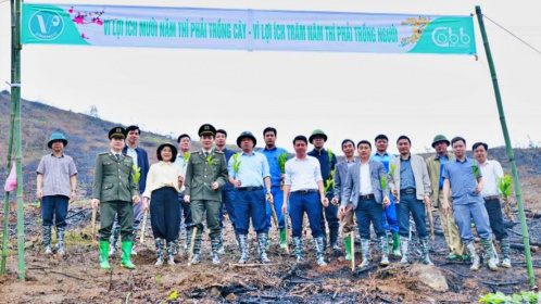 Tổng Công ty Giấy Việt Nam sôi nổi khí thế ra quân trồng cây đầu Xuân Bính Ngọ