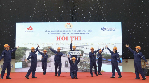 Công ty TNHH NatSteelVina (Thép Việt - Sing): Tinh thần thép tại Hội thi An toàn vệ sinh viên giỏi lần thứ 9