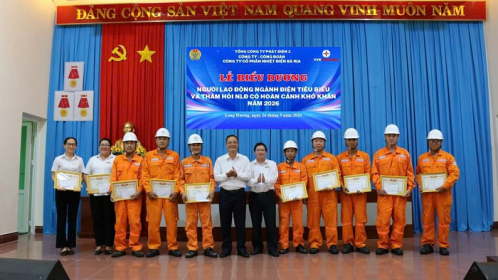 Công ty cổ phần Nhiệt điện Bà Rịa: Tuyên dương người lao động tiêu biểu năm 2026