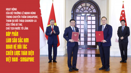 Hoạt động của Bộ trưởng Lê Mạnh Hùng trong chuyến thăm tới Singapore và tham dự Đối thoại Shangri-La của Tổng Bí thư, Chủ tịch nước Tô Lâm
