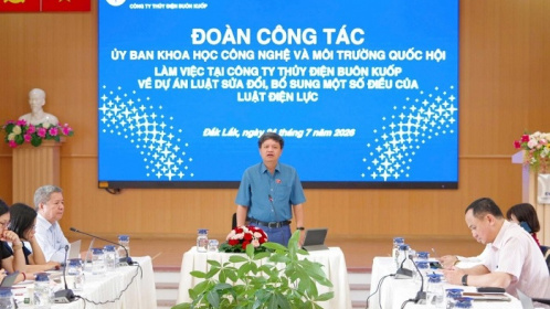 Đoàn công tác của Quốc hội khảo sát thực tế tại Công ty Thủy điện Buôn Kuốp