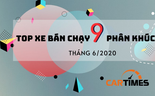Infographic: Nhìn nhanh những mẫu xe bán chạy 9 phân khúc tháng 6/2020