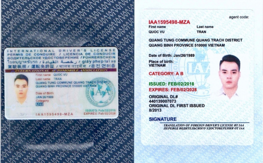 Quy định về sử dụng giấy phép lái xe quốc tế tại Việt Nam