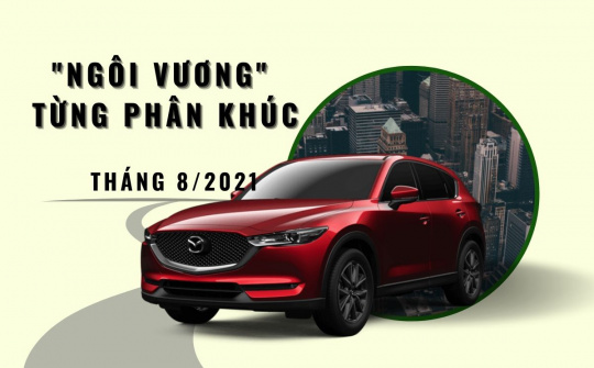 Các mẫu xe bán chạy nhất từng phân khúc tháng 8/2021