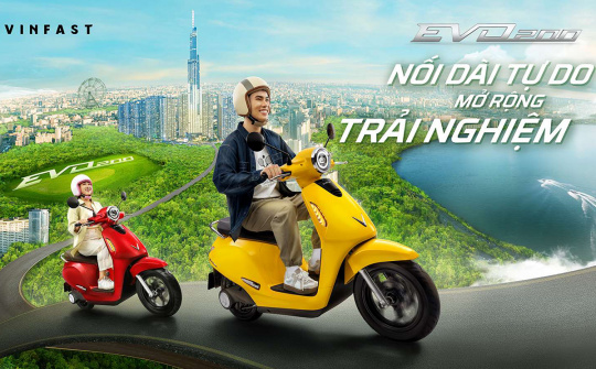 VinFast nhận đặt cọc mẫu xe máy điện thông minh VinFast Evo200