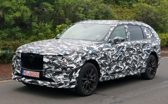 Mazda CX-80 bị bắt gặp trước thời điểm ra mắt: Thiết kế đặc trưng, sẽ có biến thể hybrid