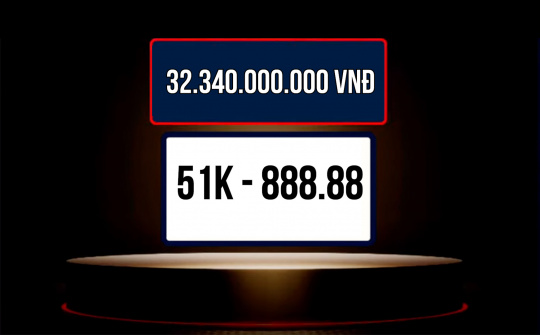 Biển số siêu đẹp tại TP. Hồ Chí Minh được "chốt" giá hơn 32 tỷ đồng