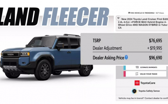 Đại lý Mỹ bán kênh giá Toyota Land Cruiser 2024 lên tới hơn 500 triệu đồng