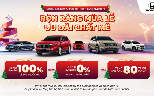 Honda Việt Nam tung ưu đãi kép dịp cuối năm, mở rộng cơ hội sở hữu xe mới
