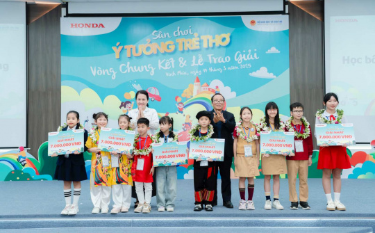 Honda Việt Nam vinh danh 30 ý tưởng xuất sắc tại Lễ trao giải sân chơi Ý tưởng trẻ thơ