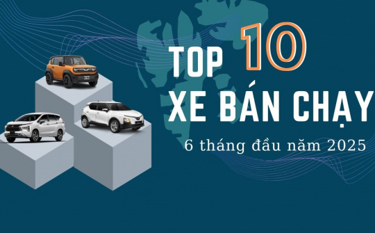 Top 10 xe bán chạy nhất 6 tháng đầu năm 2025