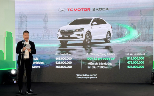 Giá lăn bánh Skoda Slavia 2025 3 phiên bản vừa ra mắt