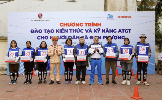 Honda Việt Nam phối hợp Cục CSGT triển khai chương trình tuyên truyền pháp luật và kỹ năng lái xe an toàn tại Hà Nội