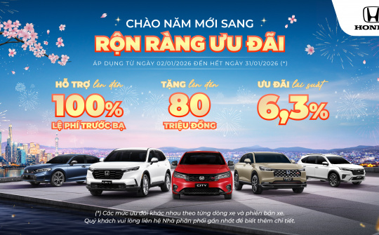 Honda Việt Nam tung ưu đãi đầu năm 2026, cao nhất tới 100 triệu đồng