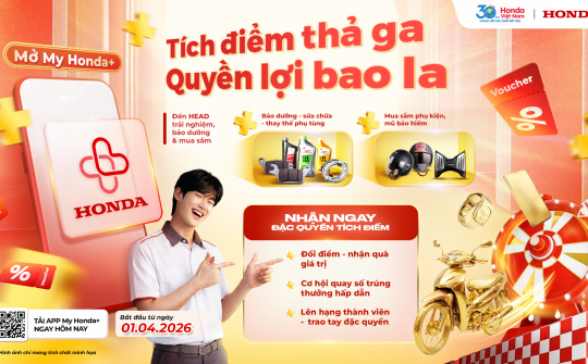 Honda Việt Nam ra mắt chương trình khách hàng thân thiết trên ứng dụng My Honda+