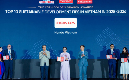 Honda nhận giải thưởng Rồng Vàng năm 2026 tại Việt Nam