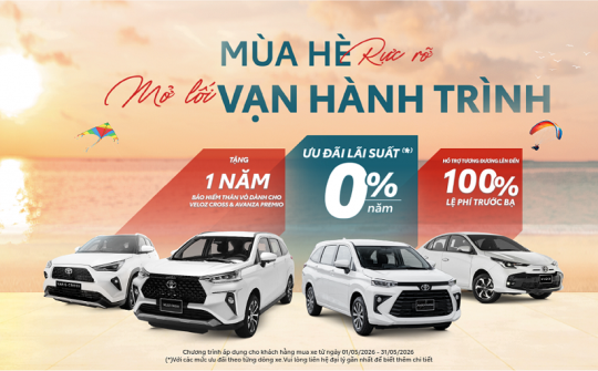 Doanh số Toyota tháng 4/2026 vượt 6.600 xe, hybrid tăng gần 80%