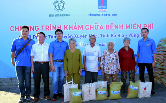 PV GAS phối hợp với Bệnh viện Bạch Mai (Hà Nội) tổ chức khám chữa bệnh miễn phí tại Xuyên Mộc, Bà Rịa – Vũng Tàu