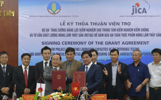 JICA viện trợ Việt Nam hơn 1 tỷ Yên nâng cao chất lượng an toàn thực phẩm nông lâm thủy sản